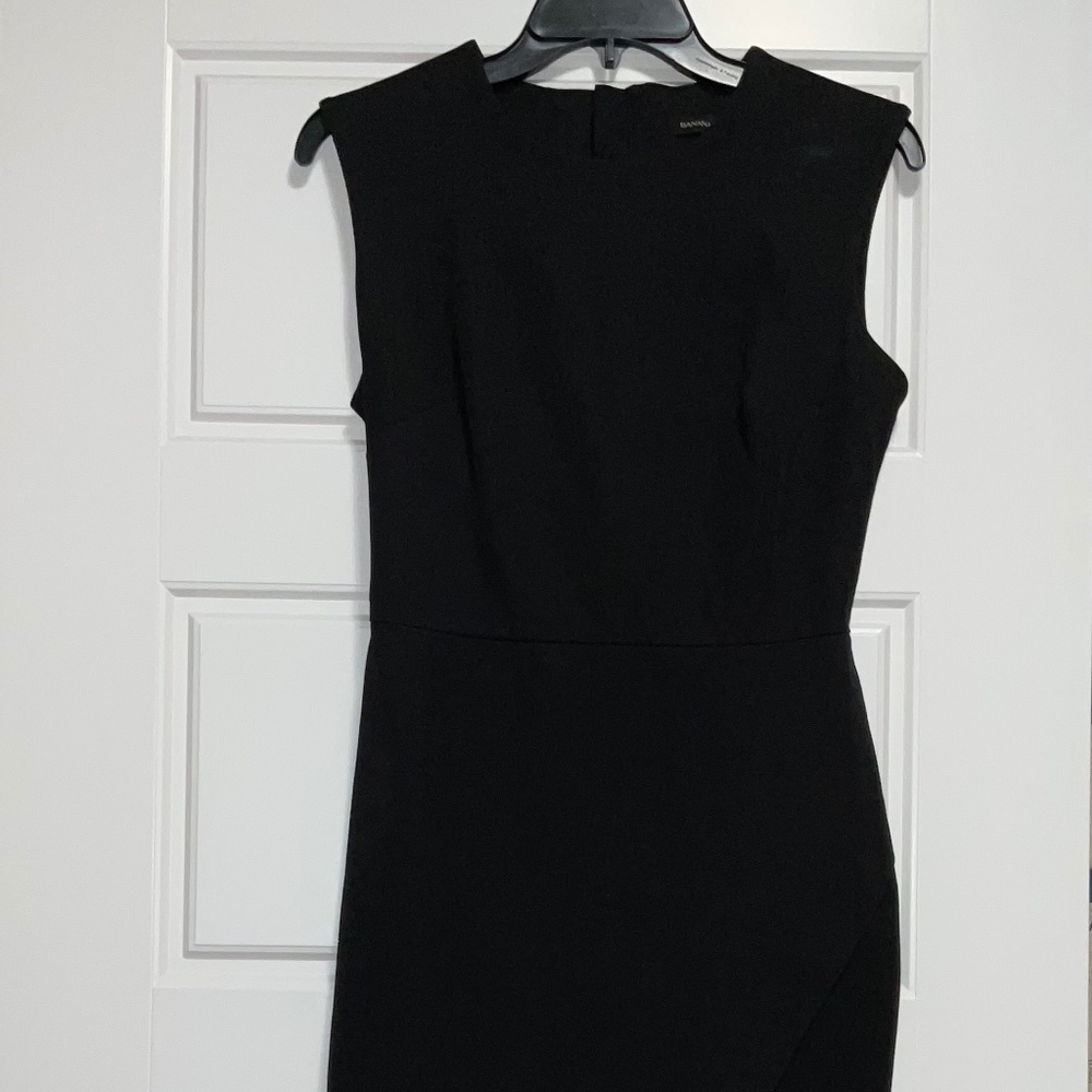 Black Wrap Midi Dress